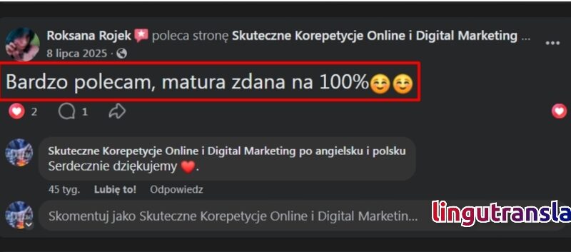 Skuteczne Korepetycje Online i Digital Marketing po angielsku i polsku